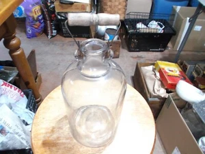Vintage 1910-1919 Whiskey Bottle Half Gallon Charles Boldt Glass Co. Wood Handle - Picture 1 of 8
