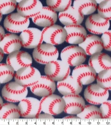Pelotas de béisbol empaquetadas tela polar Blizzard 1 yarda + 10 X 58" costura envío rápido Foto 1 de 4
