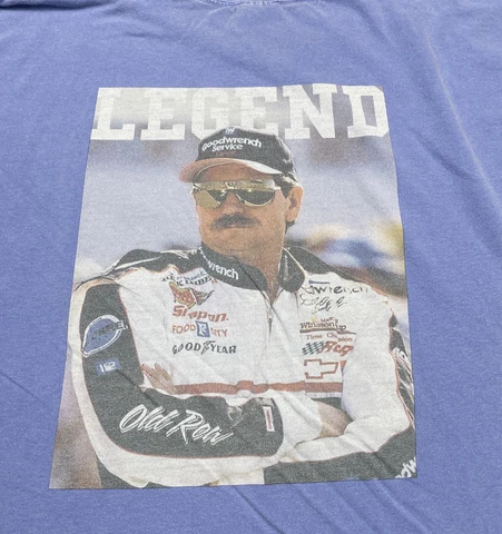 Dale Earnhardt Sr Shirt Mens 2XL Blue Old Row #3 The Intimadator Legend Nascar Cover