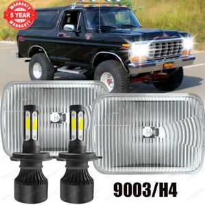 5x7" 7x6" LED Headlight Hi-Lo Beam DRL for Ford Bronco II F-150 F-250 F-350 - Picture 1 of 16
