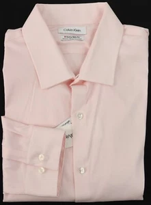 New Calvin Klein X Extra Slim Fit Coral Stretch Dress Shirt 17-17.5 32/33 XL - Picture 1 of 2