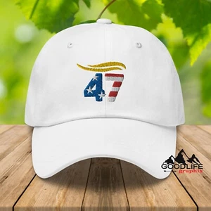 Gorra de béisbol Trump 47 bandera americana 2024 sombrero de papá para hombre mujer - Imagen 1 de 32