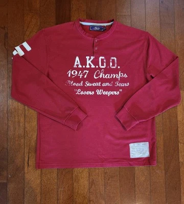 Camiseta manga larga AKOO Henley Logo - talla 2XL Foto 1 de 3