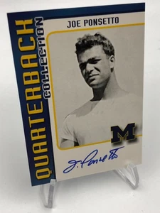 TK Legacy JOE PONSETTO AUTO Card QUARTERBACK COLLECTION SP/300 Signed MICHIGAN - Picture 1 of 9