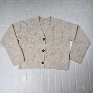 Auden Cream Cardigan Knit Cardigan Size Small - Picture 1 of 3