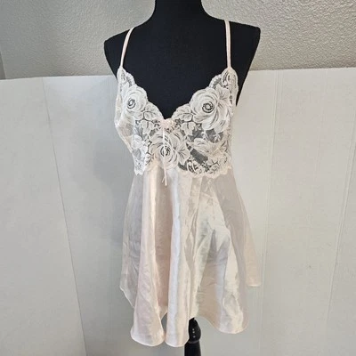 Conjunto de babydoll/tanga lencería sexy rosa Gilligan & OMalley talla mediana femenina S370 Foto 1 de 4