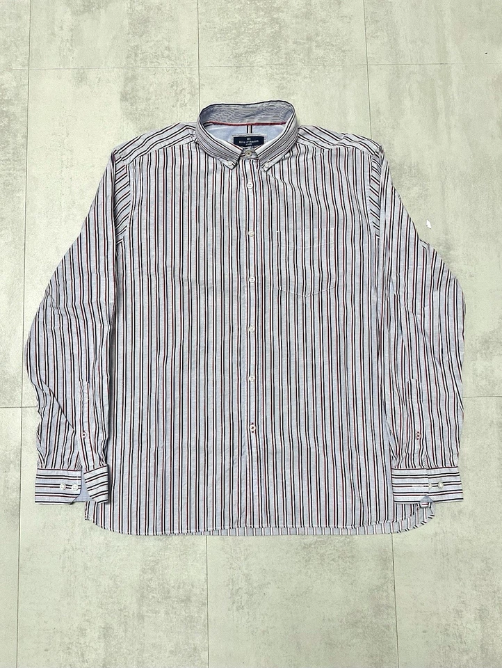 Blue Harbour Men's Oxford Weave Striped Long Sleeve  Shirt Size XL - Image 1 of 4