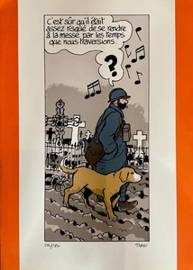 TARDI SERIGRAPHIE SIGNEE NUMEROTEE 180 EX LE DERNIER ASSAUT 40X72CM NEUF - Picture 1 of 3