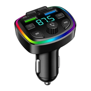 LED Car Charger with FM Transmitter and 3 1A Charging for Mobile Devices - Zdjęcie 1 z 8