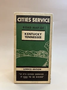 1933 Cities Service LORECO Edition Road Map: Kentucky Tennessee GEBRAUCHT - Bild 1 von 2