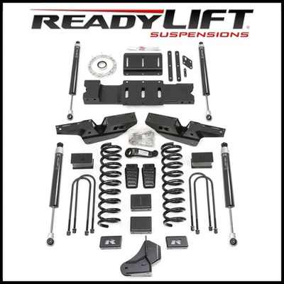 Kit de elevación de resorte helicoidal ReadyLift 4,5" con amortiguadores para Dodge Ram 3500 19-24 4x4 diésel Foto 1 de 2