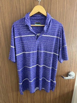 Polo de golf PGA Tour manga corta púrpura - XLarge para hombre - suéter de golf con cuello Foto 1 de 4