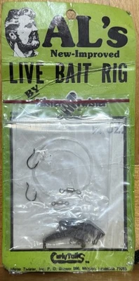 De colección Nuevo Paquete Señuelo de Pesca Al's Nuevo-Mejorado Kit de Plataforma de Cebo Vivo Mister Twister Foto 1 de 4