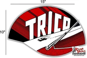 (TRICO-2) 15" TRICO WINDSHIELD WIPER GARAGE MANCAVE GAS OIL STICKER DECAL - Imagen 1 de 1