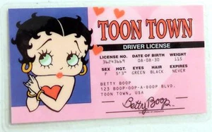NUOVA PATENTE DI GUIDA BETTY BOOP - Foto 1 di 2