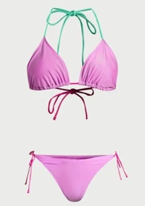 2-Piece Bikini Top and Bikini Bottoms Set 80's Vibe 90's Fashion Y2k - Picture 1 of 3
