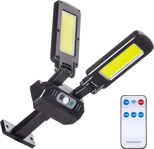 Solar Outdoor Lights, Motion Sensor Lights Cordless; 2 Adjustable Heads 180° ... - Picture 1 of 8