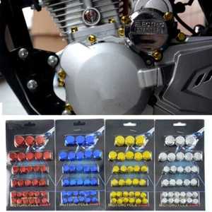30/SET Motorcycle Screw Nut Bolt Cap Cover Universal Fit For Motorcycle - Picture 1 of 19