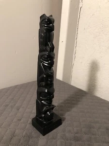 Black Tribal von Pearlite Vancouver B.C. Totempfahl Made In Canada Native 2C - Bild 1 von 12