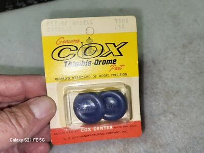 NOS Cox RC Airplane Corsair Blue Wheels #7500-8 - Image 1 of 2