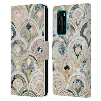OFFICIAL MICKLYN LE FEUVRE MARBLE PATTERNS LEATHER BOOK CASE FOR HUAWEI PHONES - Image 1 of 4