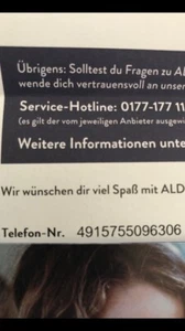 Aldi Talk Simkarte 0 1 575 - 50 - 9 - 6 - 30 - 6 Guthaben 10 € E Plus O2 Top Nr - Bild 1 von 3