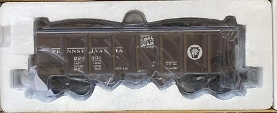 Kline K6253-1891 Pennsylvania 2-Bay Ribbed Hopper w/Real Coal Load Road#220391 - Image 1 of 4