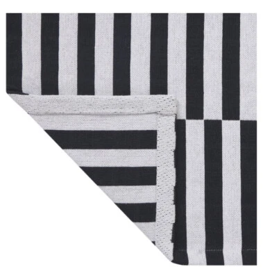New! Black & White Stripe Table Runner 14"x72" HALLOWEEN - Image 1 of 4