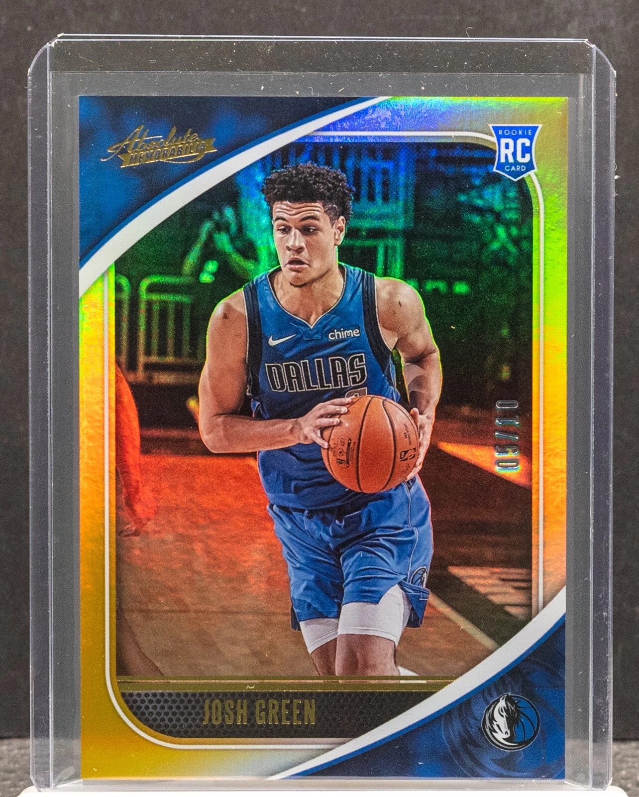 Josh Green 2020-21 Panini Absolute Gold Rookie RC #05/10 Mavericks