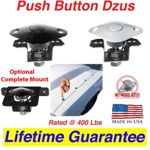 Dzus Fastener Retro Quick Latch Push Button Latches Black Hood Pin Latch USAMade - Picture 1 of 17