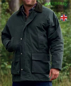 British Made Sherwood Forest Mens Halsham 4 pocket wax Jacket - Colour BLack - Picture 1 of 7