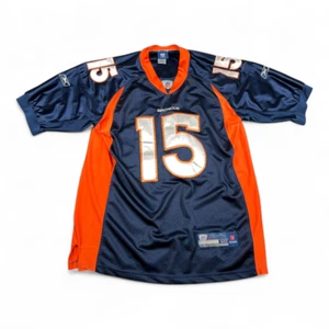 Tim Tebow Denver Broncos Jersey Adult LARGE 50 Blue Orange Reebok Stitched NFL - Picture 1 of 13