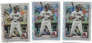  2020 BOWMAN CHROME DRAFT KRISTIAN ROBINSON 2X REFRACTOR 1X SPARKLE DIAMONDBACKS - Picture 1 of 1