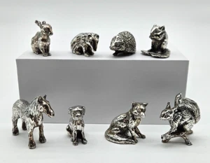 Royal Hampshire Animal Figures, 9 Silver Plated Miniature Figures - Picture 1 of 22