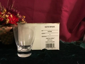Set of 4 Kate Spade Castle Creek Crystal DOF Glasses Brand New with tags - Picture 1 of 1