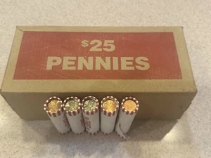 Original Unsearched Rolls of Pennies, possible Wheat, Errors, Rare Coins! - Picture 1 of 3