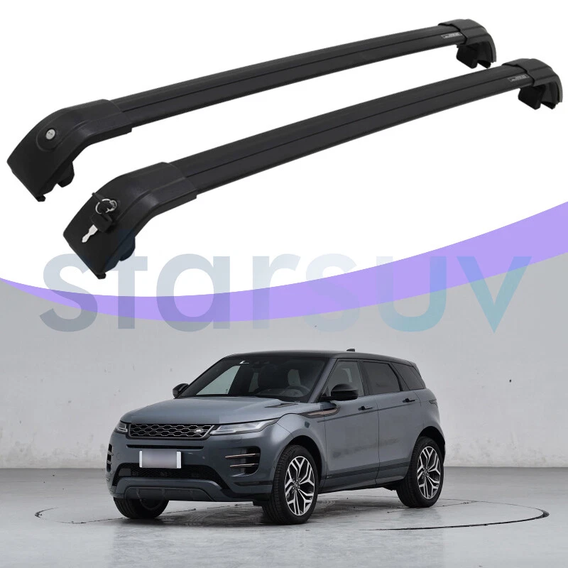2 PCS Black Cross Bar For Land Rover Range Rover Evoque 2011-2021 Roof Rack Rail - Image 1 of 4