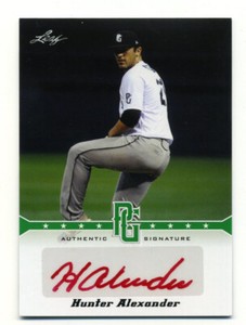 Hunter Alexander 2013 Leaf Perfect Game Autographs Green #A-HA1 5/10