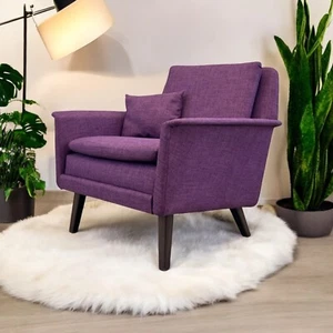 Purple Danish Design Armchair Chair Folke Ohlsson by FRITZ HANSEN - Picture 1 of 19