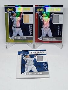 MIGUEL CABRERA 2020 Panini Absolute HALL BOUND RELIC LOT Gold #/10 Red #/49 Base