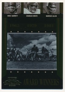 MARCUS ALLEN MIKE GARRETT CHARLES WHITE 2006 CONTENDERS AWARD WINNERS #/1000 SP