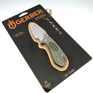 GERBER KETTLEBELL FRAMELOCK STAINLESS BLADE KNIFE WITH GREEN ALUMINUM HANDLE