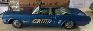 VINTAGE LARGE TIN TOY car MUSTANG YONEZAWA JAPAN 1960s - Picture 1 of 10