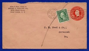 US 1918 U431b Advertising Cover Rare Die 4 Oriental Buff Savannah GA Stamped Env - Picture 1 of 3
