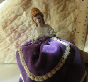 Cojín de media muñeca de porcelana vintage 8" ¡Ver fotos! - Imagen 1 de 7