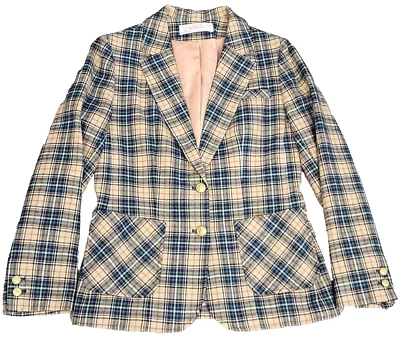 Blazer vintage años 70 Young Pendleton lana tweed cuadros academia tartán talla S 9-10 Foto 1 de 4