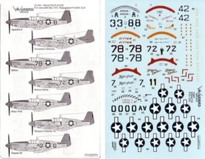 Warbird 1/72 scale P-51C/D Mustang 332FG decals 72001 - Picture 1 of 1