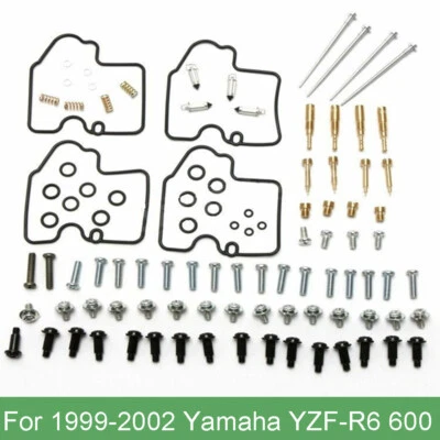 Juego de 4 kit de reparación de carburador para Yamaha YZF-R6 YZF R6 600 1999 2000 2001 2002 Foto 1 de 4
