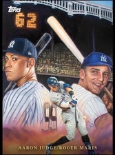 2022 TOPPS GAME WITHIN THE GAME #15 AARON JUDGE | RODGER MARIS CELEBRATING 62 HR