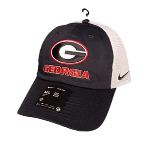 Gorra Nike Georgia Bulldogs M/L ajustable blanca y negra NCAA Club Cap - Imagen 1 de 11